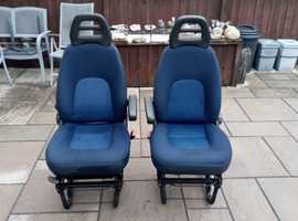 SEATS FIAT DUCATO BOXER RELAY PAIR OF FRONT SEAT FROM MOTORHOME CAMPERVAN