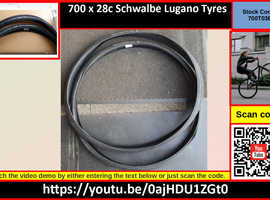 700 x 28c Schwalbe Lugano Tyres.