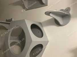 Cat scratch posts and wall climbing fixtures