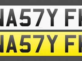 Private plate on retention (NA57 YFK)