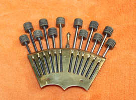 Brass Original Oldtime Fantail Preston Winders Fado Guitar Winders 12 Posts Excellent Condition Very Rare