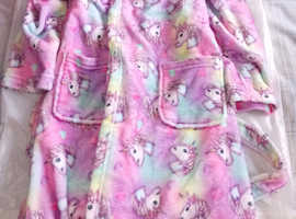 Unicorn Dressing gown size 9-10 years and x8 pyjamas 11-12 years £5