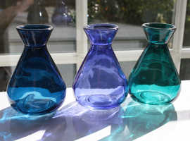 3 Different Glass Coloured  Crocus Trio,never used.