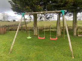 Wooden swing set