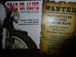 MOTORCYCLES WANTED CASH PAID