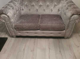 Grey Chesterfield sofas