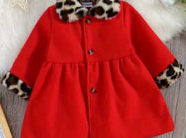 Faux Warm Toddler Baby Girls Fur Winter coat Girls Leopard Outwear