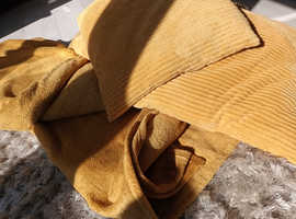 Mustard throw and 4 cushions