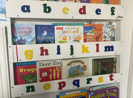 Tidy Books Kids Bookcase, Wooden ABC Bookcase