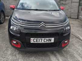Citroen C3, 2017 (17) Black Hatchback, Manual Diesel, 70,154 miles