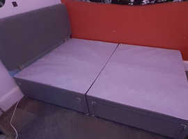 3 Quarter Grey Divan Bed with 2 draws