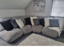 Gorgeous silver grey sofa  for sale