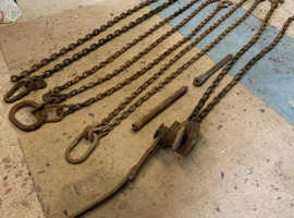 Chains for engine hoist, hoist & rachet straps
