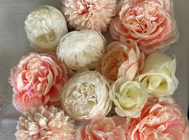 Artificial assorted Rose heads with holes for stems if required
