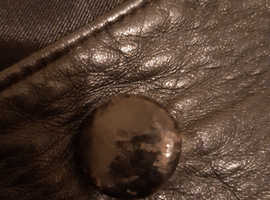 SCRU-FIX Black Leather Buttons