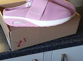 Womens girls comfy trainers pink