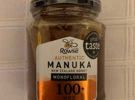 One jar of unopened 225g Rowse Manuka Honey 100 + MGO