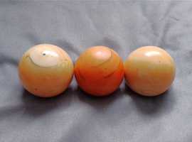 Very Rare 19th Century Carom Billiard Balls - Complete Set of 3, 4.5cm