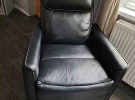 Two aire leather reclining chairs & one 3 seater sofa