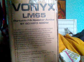 NEW DJ  Vonyx LM65  portable PA speakers have 2 speakers for sale. COLLECT Can post delivery charge + £15