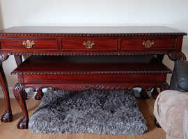 Beautiful  three draw claw foot dresser and coffee table