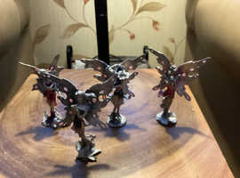 Pewter metal heavy fairy figurines