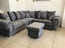 Refined Contemporary L-Shape Sofa - 3 & 2 Seater Set
