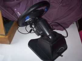 Logic3 Top Drive Force Steering Wheel For PS2 - Black - Unit Only