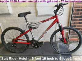 Apollo Fs26 Aluminium Bike. 21 Speed. 26 Inch Wheels. in Oldbury West Midlands Freeads