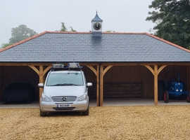 British-Made 4-Bay Timber Garages by Passmores