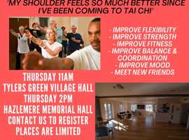 Tai Chi classes in Tylers Green & Hazlemere every Thursday