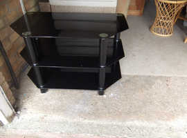 Smoked glass TV stand
