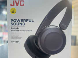 JVC HA-S31M Stereo Headphones - Powerful Sound & Built-In Controls