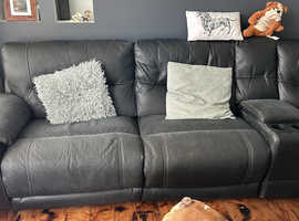 Black reclining sofa