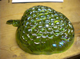 Glass Bowl coloured Fruit Dish Vintage Glass