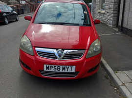 Vauxhall Zafira, 2009 (58) Red MPV, Manual Diesel, 145,720 miles