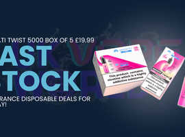 Hayati Twist 5000 Puff Vape | Box of 5 | Clearance Sale - Last Stock