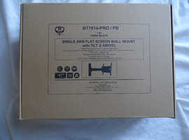 B-Tech BT7514-PRO/PB Single arm flat screen wall mount tilt swivel for up to 47"