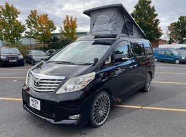 Toyota Alphard By Wellhouse 2.4i 160ps Auto 6 speed 64,077 miles new shape 2009 in Black Fully Built & Ready to Go