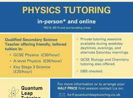 Science tutoring for KS3, GCSE and A-Level