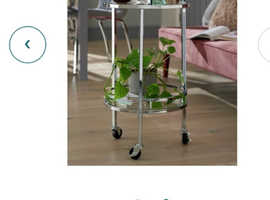 Habitat chrome glass drinks trolly New in box