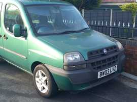 Fiat Doblo, 2003 (03) Green MPV, Manual Diesel, 128,485 miles
