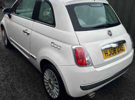 Fiat 500, 2008 (08) White Hatchback, Automatic Petrol, 84,034 miles in Southwark