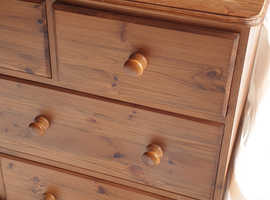 Wide chest of drawers, solid wood
