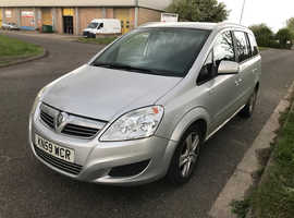 Vauxhall Zafira, 2009 (59) Silver MPV, Manual Petrol, 112,000 miles