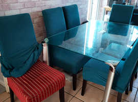 FREE glass 6 seater dining table