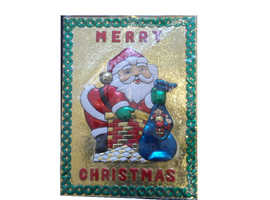 Christmas foil embossed wall plaque 2 off  Size 520mm x 390mm NEW