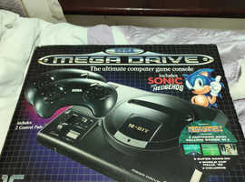 Boxed Sega Megadrive (Sonic Edition) + 3 Controllers + 24 Games + Master System Adaptor /OFFER!