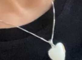 Lost Silver Heart Locket Necklace