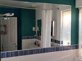 Large mirror, shower tap, shower rail and new curtain